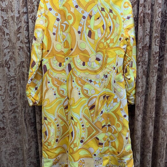 Vintage Handmade Dress and Coat Set Lined Med Groovy Psychedelic OOAK - Picture 9 of 16